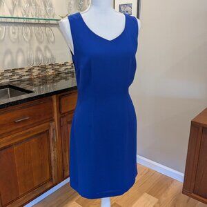 Royal Blue CDC Knee Length Elegant Sleeveless Office Formal Cocktail Date Night